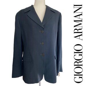 NWT Vintage Giorgio Armani Le Collezioni Pinstripe Wool Blazer Jacket Sz 16